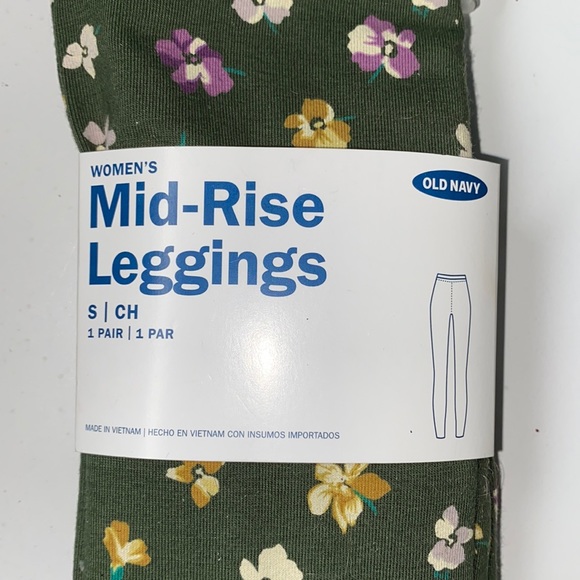 🌼Old Navy Flowered Mid-Rise Leggings🌼 - Picture 1 of 3